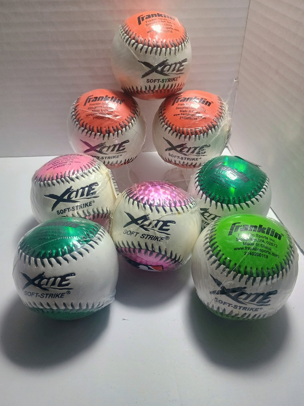 X-Lite Soft Strike Baseball by Franklin Lot of 8
